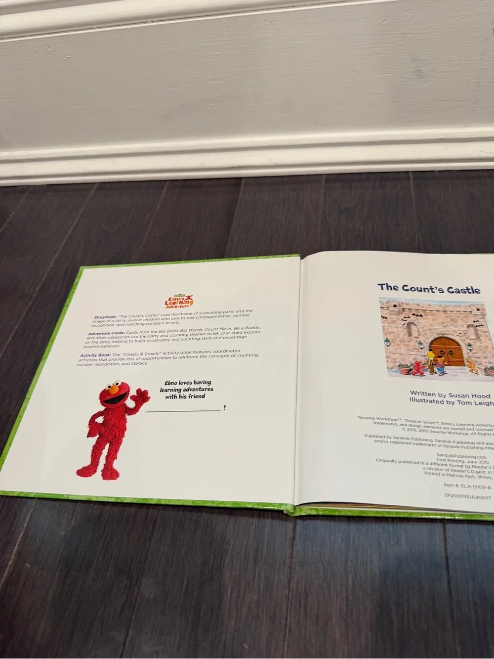 NWOT Sesame Street Elmo's Learning Adventure The Count's Castle Hardcover Book